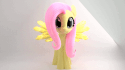 Size: 640x360 | Tagged: safe, artist:gabe2252, fluttershy, pegasus, pony, g4, 3d, animated, blender, cute, female, flapping wings, mare, shyabetes, smiling, spread wings, wings
