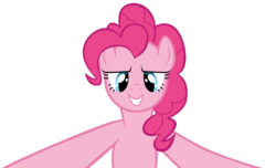 Size: 8721x5317 | Tagged: safe, alternate version, artist:ace play, derpibooru exclusive, pinkie pie, earth pony, pony, g4, absurd resolution, female, lidded eyes, rapeface, simple background, solo, transparent background, vector