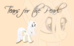 Size: 829x519 | Tagged: safe, oc, oc only, oc:pearl blush, pony, unicorn, fanfic:tears for the pearl, cover art, solo, zoom layer