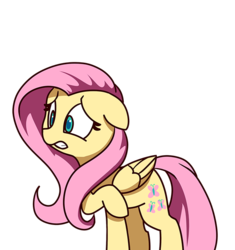 Size: 600x638 | Tagged: safe, artist:lilfunkman, fluttershy, pony, g4, female, mare, simple background, solo, transparent background, worried