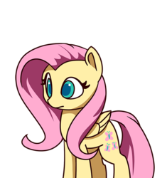 Size: 600x638 | Tagged: safe, artist:lilfunkman, fluttershy, pony, g4, colored pupils, cute, female, mare, shyabetes, simple background, solo, transparent background