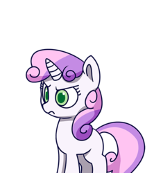 Size: 600x638 | Tagged: safe, artist:lilfunkman, sweetie belle, pony, unicorn, g4, female, filly, frown, simple background, solo, transparent background