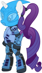 Size: 5183x8952 | Tagged: safe, artist:shadyhorseman, rarity, pony, unicorn, g4, .svg available, absurd resolution, actor allusion, armor, armorarity, bionicle, bipedal, clothes, cosplay, costume, crossover, female, horn, lego, mare, nokama, reference, simple background, solo, suit, tabitha st. germain, transparent background, vector, voice actor joke
