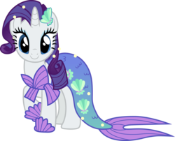Size: 3717x3000 | Tagged: safe, artist:cloudy glow, gameloft, rarity, mermaid, pony, unicorn, g4, scare master, .ai available, bra, clothes, costume, dress, female, fish tail, halloween costume, high res, looking at you, mare, mermaid tail, mermarity, nightmare night costume, raised hoof, rarity's mermaid dress, seashell, seashell bra, simple background, smiling, solo, tail, transparent background, vector