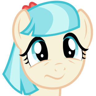 Size: 233x233 | Tagged: safe, coco pommel, earth pony, pony, derpibooru, g4, .svg available, derpibooru badge, female, meta, solo, svg, vector, wavy mouth