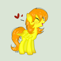 Size: 492x488 | Tagged: safe, artist:dl-ai2k, oc, oc only, oc:sunny, pegasus, pony, female, happy, mare, simple background, solo
