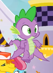 Size: 323x441 | Tagged: safe, screencap, spike, dragon, g4, season 9, cropped, tail, winged spike, wings, wings down