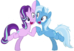 Size: 2048x1417 | Tagged: dead source, safe, artist:php77, editor:php77, starlight glimmer, trixie, pony, g4, road to friendship, season 8, background removed