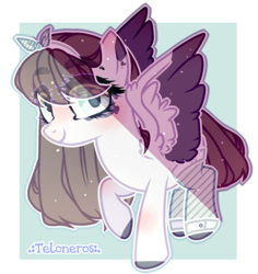 Size: 800x846 | Tagged: safe, artist:anisa-mlp222, oc, oc only, oc:plumelet, pegasus, pony, clothes, female, mare, socks, solo, two toned wings