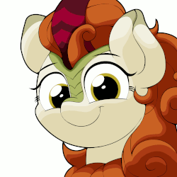 Size: 1000x1000 | Tagged: safe, artist:ljdamz1119, autumn blaze, kirin, sounds of silence, :p, animated, awwtumn blaze, cute, female, silly, simple background, smiling, solo, tongue out