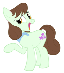 Size: 4200x4800 | Tagged: safe, artist:sixes&sevens, earth pony, pony, absurd resolution, doctor who, female, neckerchief, peri brown, ponified, simple background, solo, transparent background