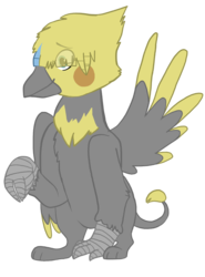 Size: 2152x2901 | Tagged: safe, oc, cockatiel, griffon, hippogriff, hybrid, high res