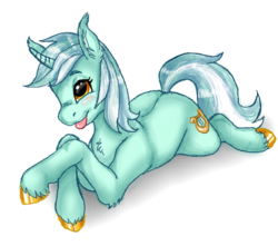Size: 435x385 | Tagged: safe, artist:graffiti, lyra heartstrings, pony, unicorn, g4, :p, colored hooves, cute, ear tufts, female, lowres, lyrabetes, silly, solo, tongue out