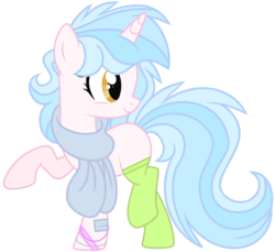 Size: 1280x1174 | Tagged: safe, artist:bezziie, oc, oc only, oc:bubblegum, pony, unicorn, clothes, female, mare, scarf, simple background, socks, solo, transparent background