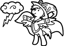 Size: 213x150 | Tagged: safe, artist:crazyperson, oc, oc only, alicorn, pony, fallout equestria, fallout equestria: commonwealth, alicorn oc, black and white, cloak, clothes, cloud, fanfic, fanfic art, generic pony, glowing horn, grayscale, hat, hooves, horn, jumpsuit, lightning, magic, male, monochrome, picture for breezies, simple background, smiling, solo, spread wings, stallion, transparent background, vault suit, weather magic, wings