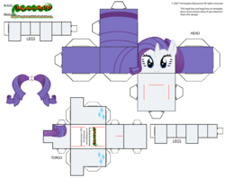 Size: 2979x2354 | Tagged: safe, artist:grapefruitface1, part of a set, rarity, pony, craft, cubeecraft, female, papercraft, printable, solo