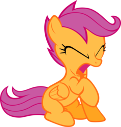 Size: 873x916 | Tagged: safe, scootaloo, pegasus, pony, g4, the cutie mark chronicles, blank flank, disgusted, eww, ewww!!!, eyes closed, female, filly, know your meme, scootaloo is not amused, simple background, solo, tongue out, transparent background, unamused, vector