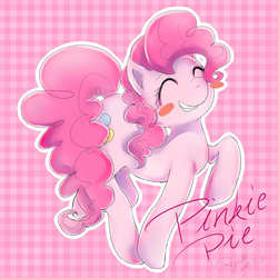 Size: 1500x1500 | Tagged: safe, artist:roya, pinkie pie, earth pony, pony, g4, eyes closed, female, mare, solo