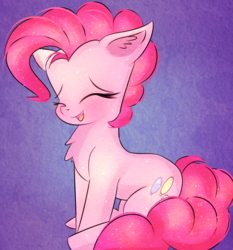 Size: 1677x1796 | Tagged: safe, artist:autumnvoyage, pinkie pie, earth pony, pony, g4, eyes closed, female, mare, smiling, solo