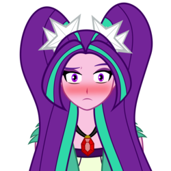 Size: 1350x1350 | Tagged: artist needed, safe, aria blaze, equestria girls, g4, blushing, bust, female, solo, vector