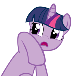 Size: 886x902 | Tagged: safe, artist:craftybrony, twilight sparkle, pony, unicorn, g4, it's about time, disgusted, female, mare, open mouth, reaction image, simple background, solo, transparent background, unicorn twilight, vector