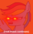 Size: 534x546 | Tagged: safe, alternate version, artist:logan jones, rainbow dash, pegasus, pony, g4, female, glowing eyes, glowing eyes meme, jazz music continues, jazz music stops, meme, ponified, reaction image, solo