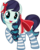 Size: 5591x7057 | Tagged: safe, artist:jhayarr23, coloratura, earth pony, pony, g4, absurd resolution, bow, clothes, cute, female, looking at you, mare, rara, rarabetes, ribbon, simple background, smiling, socks, solo, stockings, striped socks, thigh highs, transparent background, vector