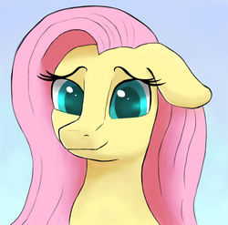 Size: 3619x3571 | Tagged: safe, artist:green bird, fluttershy, pegasus, pony, g4, cute, female, floppy ears, high res, looking at you, mare, shyabetes, smiling, solo