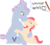 Size: 468x417 | Tagged: safe, artist:summersketch-mlp, oc, oc only, oc:cream jade, oc:turquoise edge, earth pony, pegasus, pony, kindverse, cousins, hug, offspring, parent:cheese sandwich, parent:limestone pie, parent:pinkie pie, parent:zephyr breeze, parents:cheesepie, parents:zephyrstone