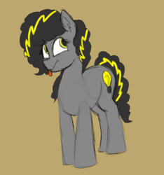 Size: 608x649 | Tagged: safe, artist:crazy water, oc, oc:bug-zapper, pony, :p, female, gift art, mare, silly, tongue out