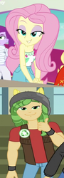 Size: 471x1306 | Tagged: safe, edit, edited screencap, screencap, applejack, flash sentry, fluttershy, sandalwood, equestria girls, equestria girls specials, g4, my little pony equestria girls: better together, my little pony equestria girls: friendship games, my little pony equestria girls: spring breakdown, adorasexy, background human, bedroom eyes, cropped, cute, female, male, offscreen character, right there in front of me, sandalshy, sexy, shipping, shipping domino, shoulderless, straight, thumbs up