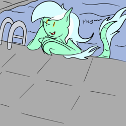Size: 3000x3000 | Tagged: safe, artist:bigmackintosh, oc, oc only, oc:seapony lyra, sea pony, doodle, high res, shapeshifter, swimming pool
