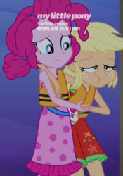 Size: 756x1080 | Tagged: safe, screencap, applejack, pinkie pie, equestria girls, equestria girls specials, g4, my little pony equestria girls: better together, my little pony equestria girls: spring breakdown, cropped, helping