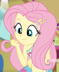Size: 896x1080 | Tagged: safe, screencap, fluttershy, equestria girls, equestria girls specials, g4, my little pony equestria girls: better together, my little pony equestria girls: spring breakdown, cropped, cute, female, geode of fauna, magical geodes, solo