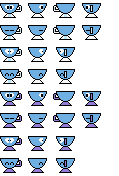 Size: 119x176 | Tagged: safe, trixie, pony, g4, cup, eyes closed, female, happy, inanimate tf, mega man (series), megapony, pixel art, simple background, solo, sprite, teacup, teacupified, transformation, transparent background, trixie teacup