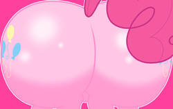 Size: 1127x709 | Tagged: safe, artist:alex13art, pinkie pie, earth pony, pony, g4, balloonbutt, butt, butt only, cutie mark, female, mare, pink background, plot, simple background, solo, the ass was fat