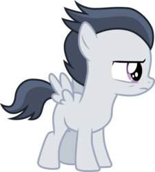 Size: 3000x3339 | Tagged: safe, artist:cloudy glow, rumble, pegasus, pony, g4, marks and recreation, colt, foal, high res, male, solo, vector