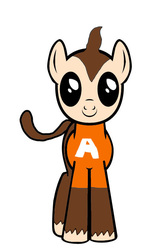 Size: 510x799 | Tagged: safe, artist:undeadponysoldier, pony, aiai, ponified, solo, super monkey ball