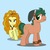 Size: 400x400 | Tagged: artist needed, safe, adagio dazzle, timber spruce, earth pony, pony, g4, duo, equestria girls ponified, female, lidded eyes, male, mare, ponified, shipping, simple background, stallion, straight, timberdazzle