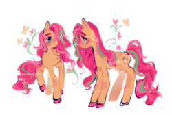 Size: 1280x859 | Tagged: safe, artist:knaiifu, fluttershy, pegasus, pony, g4, blushing, colored hooves, female, folded wings, mare, raised hoof, simple background, smiling, solo, sparkles, standing, white background, wings