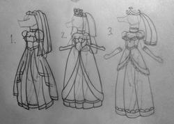 Size: 1280x912 | Tagged: safe, artist:supra80, mane-iac, anthro, g4, clothes, dress, pencil drawing, sketch, sketch dump, traditional art, wedding dress