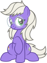 Size: 1533x2048 | Tagged: safe, artist:lightning stripe, derpibooru exclusive, oc, oc only, oc:forecast, earth pony, pony, g4, female, front view, glasses, green eyes, mare, messy mane, show accurate, simple background, sitting, solo, transparent background, white mane