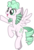 Size: 1804x2668 | Tagged: safe, artist:lightning stripe, derpibooru exclusive, oc, oc only, oc:sugar mint, pegasus, pony, g4, cutie mark, female, flying, green eyes, green mane, long legs, mare, pigtails, show accurate, simple background, smiling, solo, tall, transparent background, twintails, white coat, wings, wrinkles