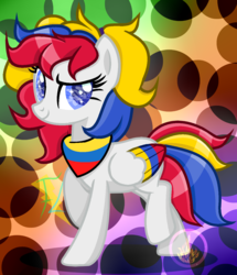 Size: 1144x1328 | Tagged: safe, artist:la-tia-fasti, oc, oc:camila, pegasus, pony, colombia, female, mare, nation ponies, ponified