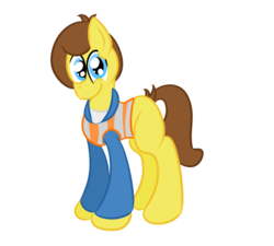 Size: 1000x900 | Tagged: safe, artist:ginsenq, pony, emmet brickowski, lego, ponified, simple background, solo, the lego movie, transparent background