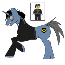 Size: 2000x2000 | Tagged: safe, artist:arcturus-fyre, pony, crossover, good cop bad cop, high res, lego, ponified, simple background, solo, the lego movie, transparent background