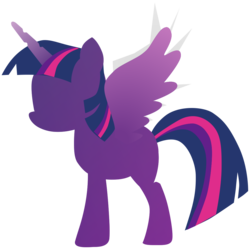 Size: 1081x1081 | Tagged: safe, artist:sciencesean, twilight sparkle, alicorn, pony, g4, female, lineless, side view, simple background, solo, transparent background, twilight sparkle (alicorn), vector