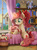 Size: 2000x2667 | Tagged: safe, artist:1jaz, oc, oc only, oc:ruby aura, pony, unicorn, g4, amulet, book, bookshelf, bow, commission, cottagecore, crystal ball, cute, female, hair bow, high res, indoors, jewelry, magic, mare, ocbetes, plushie, ribbon, shelf, solo, table, tail bow, window