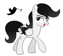 Size: 2380x2100 | Tagged: safe, artist:darbypop1, oc, oc only, oc:blackbird sings, pegasus, pony, high res, male, simple background, solo, stallion, transparent background, two toned wings