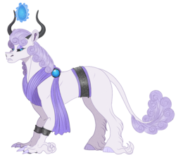 Size: 1000x884 | Tagged: safe, artist:bijutsuyoukai, oc, oc only, oc:moiral, hybrid, female, offspring, parent:lord tirek, parent:rarity, simple background, solo, transparent background